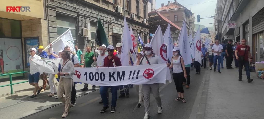 Protest Sindikata: Traže da minimalna plaća bude 1.000 KM