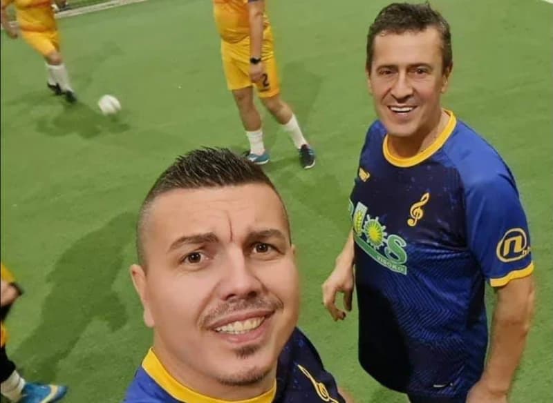 Enes Kaltak i Enes Begović na malom fudbalu