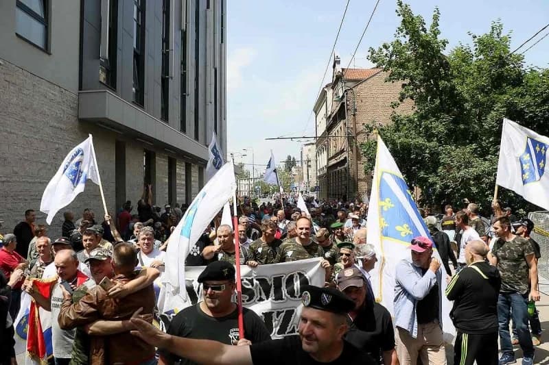 Protesti boraca Sarajevo 