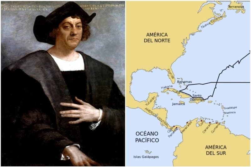 Kristofor Kolumbo i mapa prvog putovanja