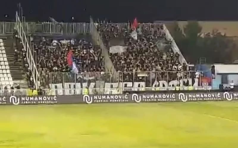 Navijači Partizana izbačeni sa stadiona nakon veličanja ratnog zločinca