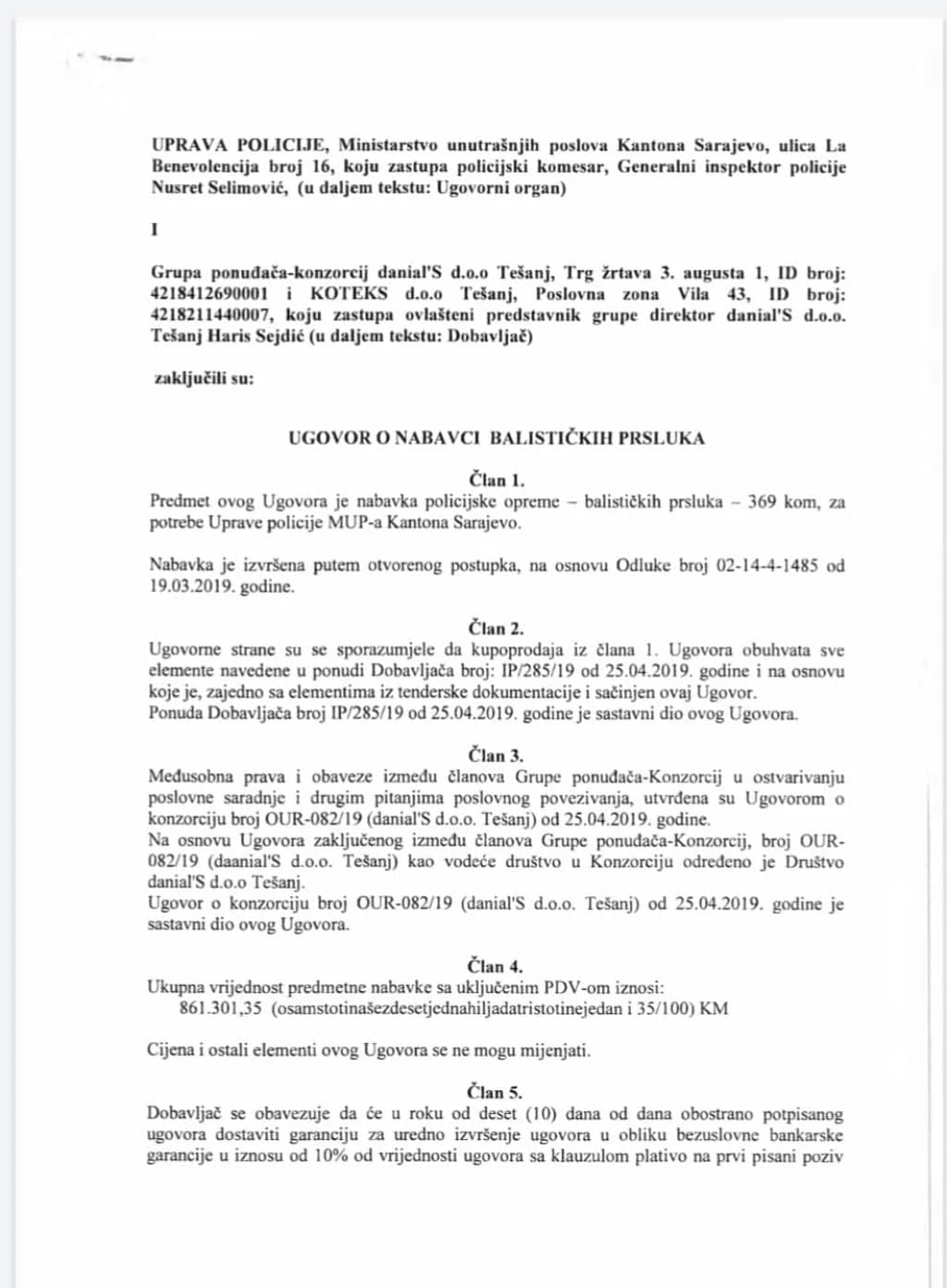 Afera "teška" 836.000 KM potresa MUP KS: Selimović odobrio pogrešne pancire, skontali 18 mjeseci poslije!?