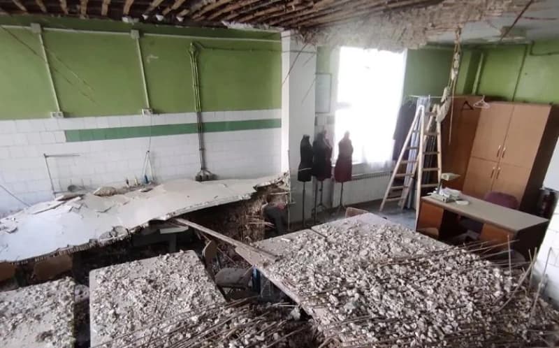 Učionica u kojoj se srušio strop