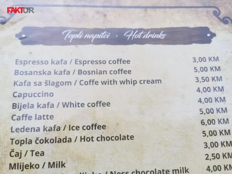 Je li u Mostaru najskuplja bosanska kafa u našoj zemlji, fildžan čak pet KM