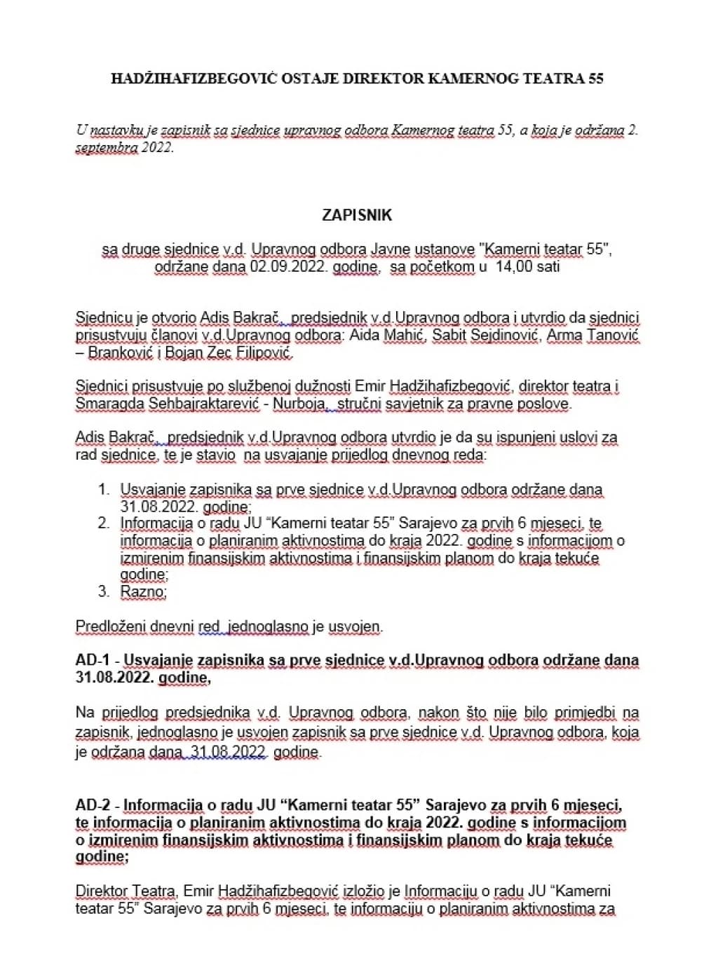 Luda kuća: Vlada KS Hadžihafizbegovića razriješila, Upravni odbor usvojio njegov program rada, kako se to desilo?