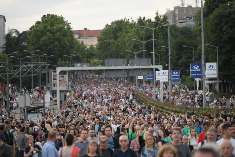 Beograd, protest, Srbija protiv nasilja 
