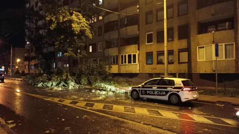 Nevrijeme u Sarajevu uzrokovalo probleme: Vjetar oborio drvo, policija na terenu