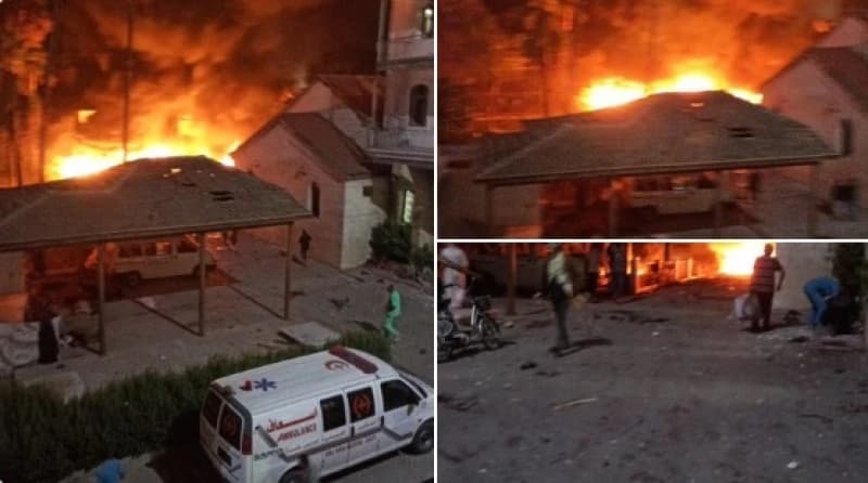 Bolnica u Gazi, zračni napadi, Izraelska vojska