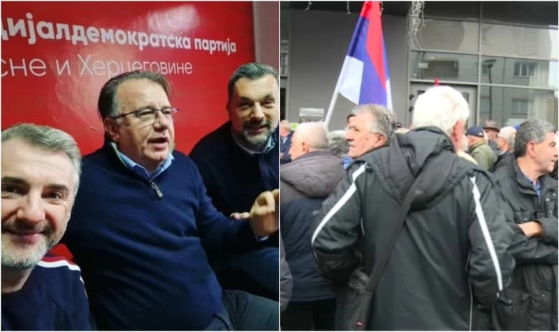 Bivši borci Vojske RS-a pod prozorima SDP-a u Banjoj Luci pjevaju o Srbiji, Forto ih nazvao "grupom aktivista"