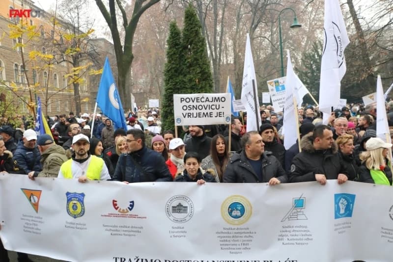 Radnici u Kantonu Sarajevo 23. januara održat će jednosatni štrajk upozorenja