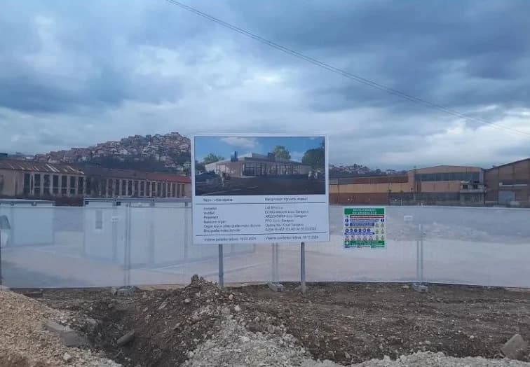 Lokacija prvog gradilišta Lidla u KS, u ulici Džemala Bijedića
