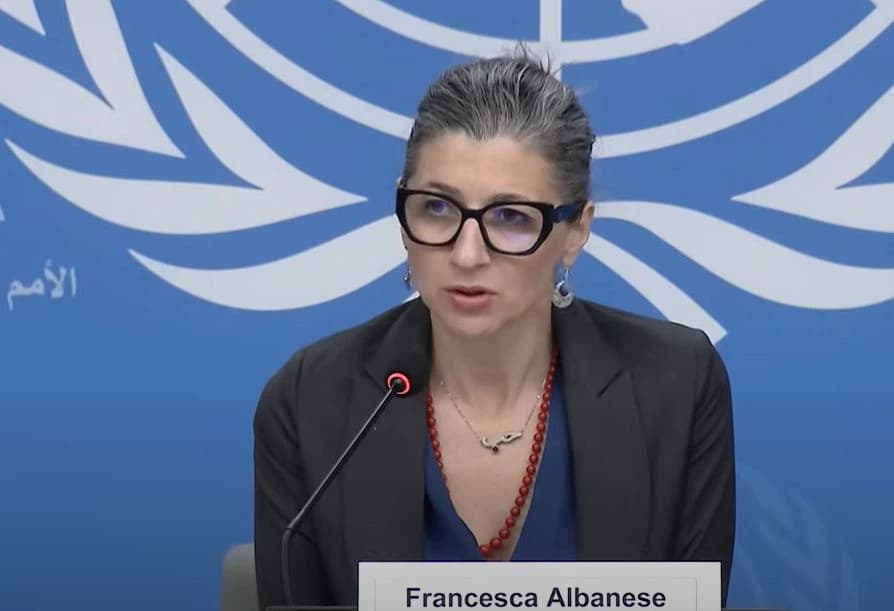 FOTO: Screenshot/UN Human Rights Council / Francesca Albanese