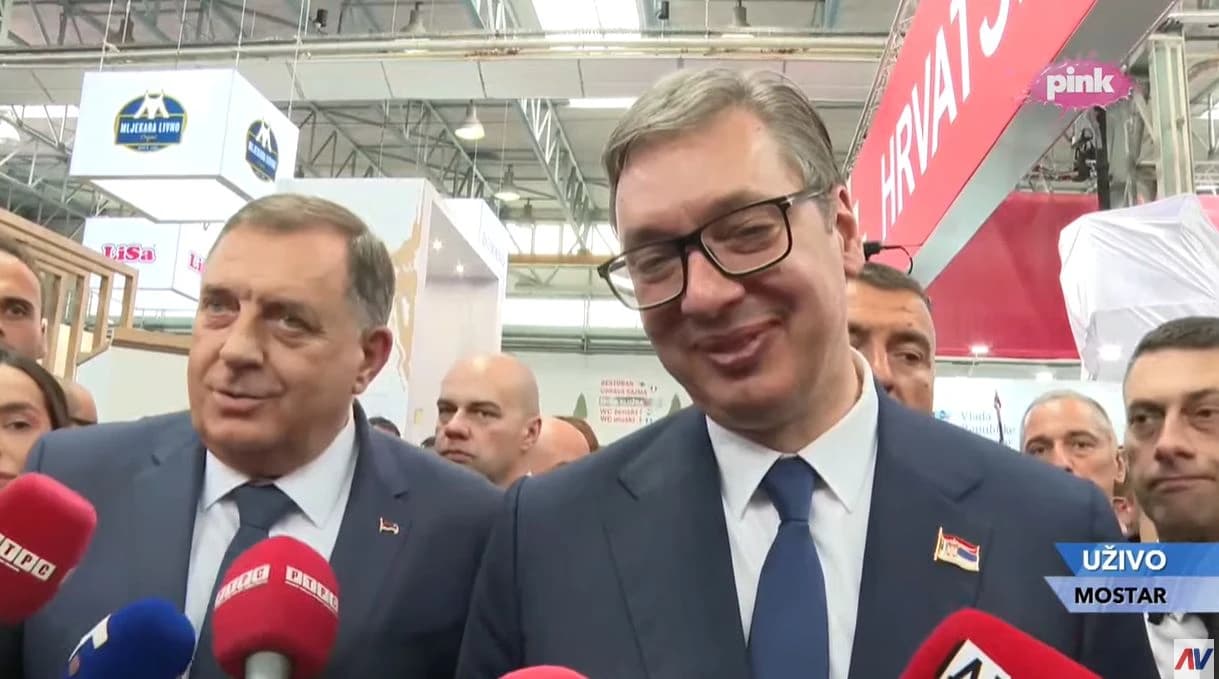 Milorad Dodik i Aleksandar Vučić na Sajmu privrede