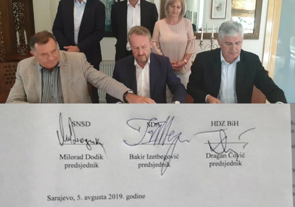 Lideri SDA, SNSD-a i HDZ-a potpisali: Nastavlja se NATO put, Vijeće ministara za 30 dana