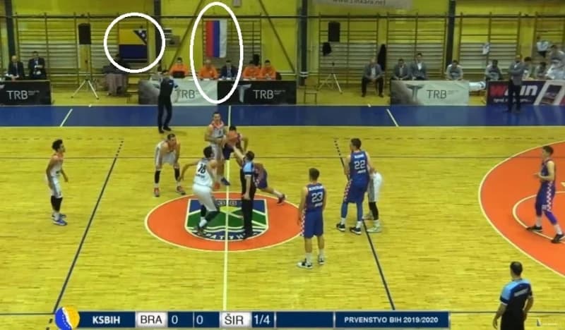 KK Bratunac se narugao BiH: Dominirala zastava RS-a, službene osobe nisu reagovale