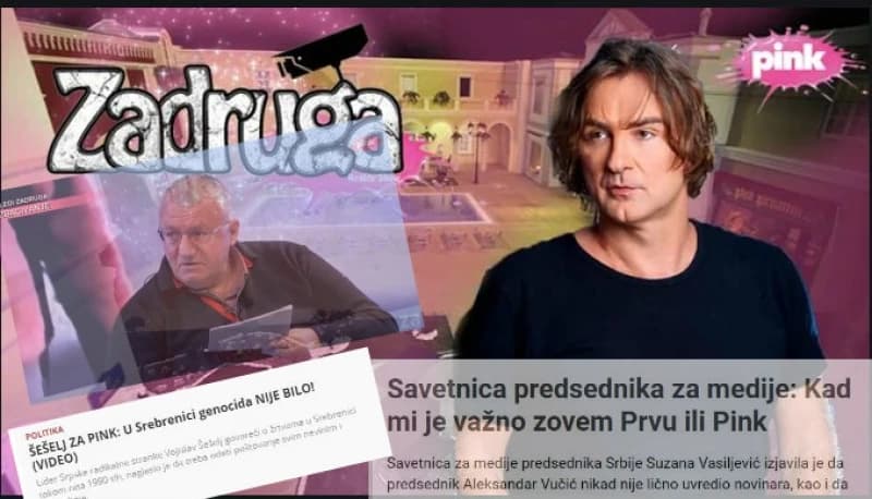 Ružičasta mrlja na TV ekranu - srbijanska tvornica laži: Pink od Miloševića do Vučića