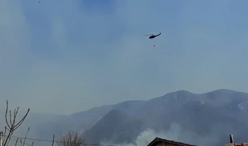 Mostar, požar, helikopter OSBiH