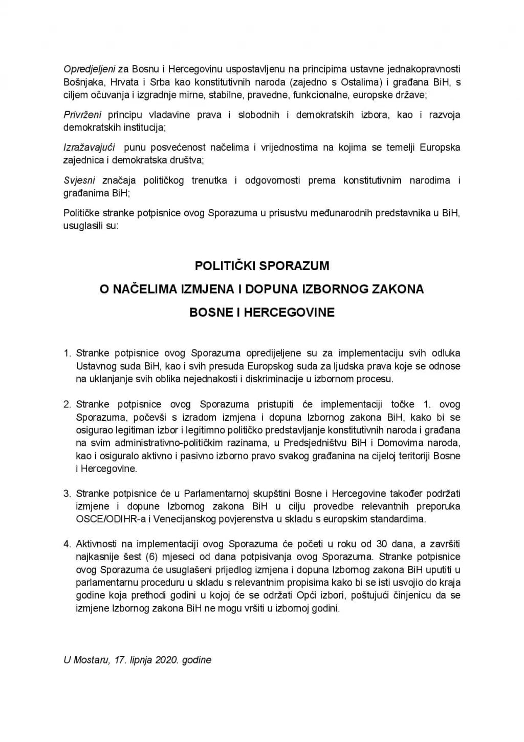 Otkrivamo sadržaj sporazuma koje su potpisali Bakir Izetbegović i Dragan Čović, novi Izborni zakon za šest mjeseci
