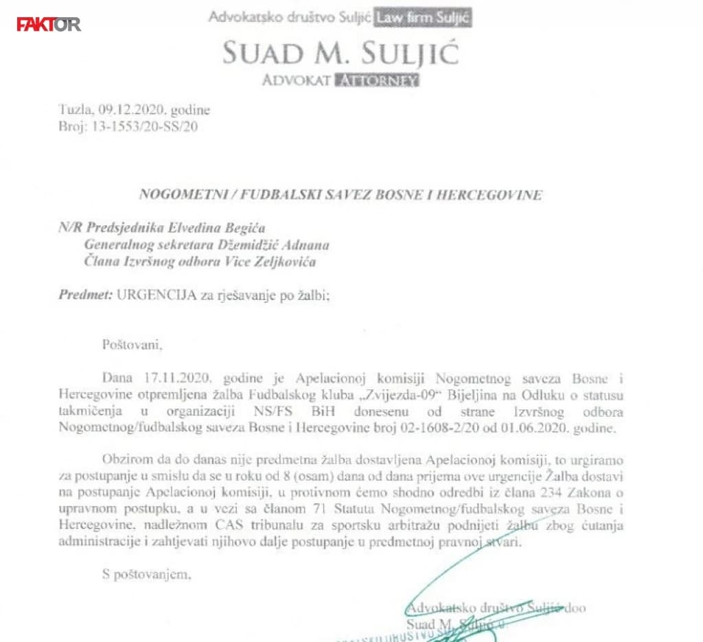 Tvrde da su neregularno "izbačeni" iz Premijer lige: Zašto FSBiH ignoriše žalbu Zvijezde 09?
